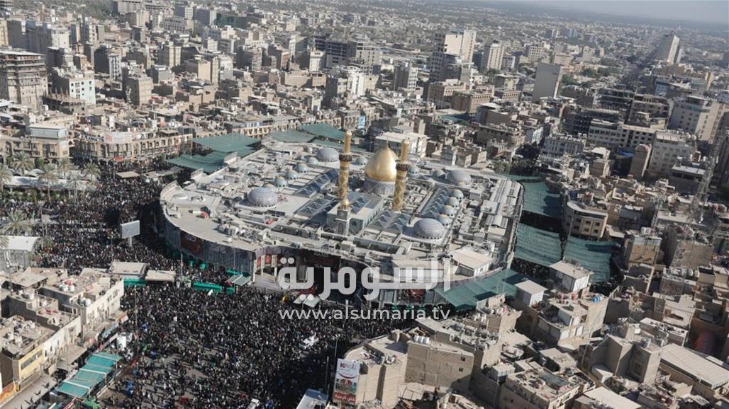 من الجو.. عدسة السومرية توثق أجواء الزيارة الأربعينية في كربلاء (صور)